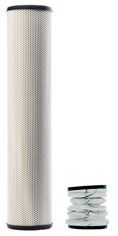 Comparison of FA-CIF Series Microfilters before and after crushing for 80% less waste