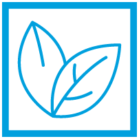 Leaf icon symbolizing environmental sustainability and proven EI 1590-qualified filtration performance